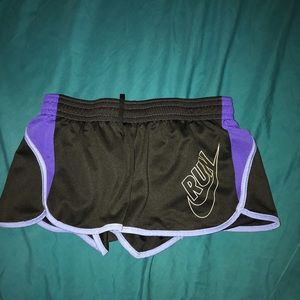 Nike run shorts S black and purple